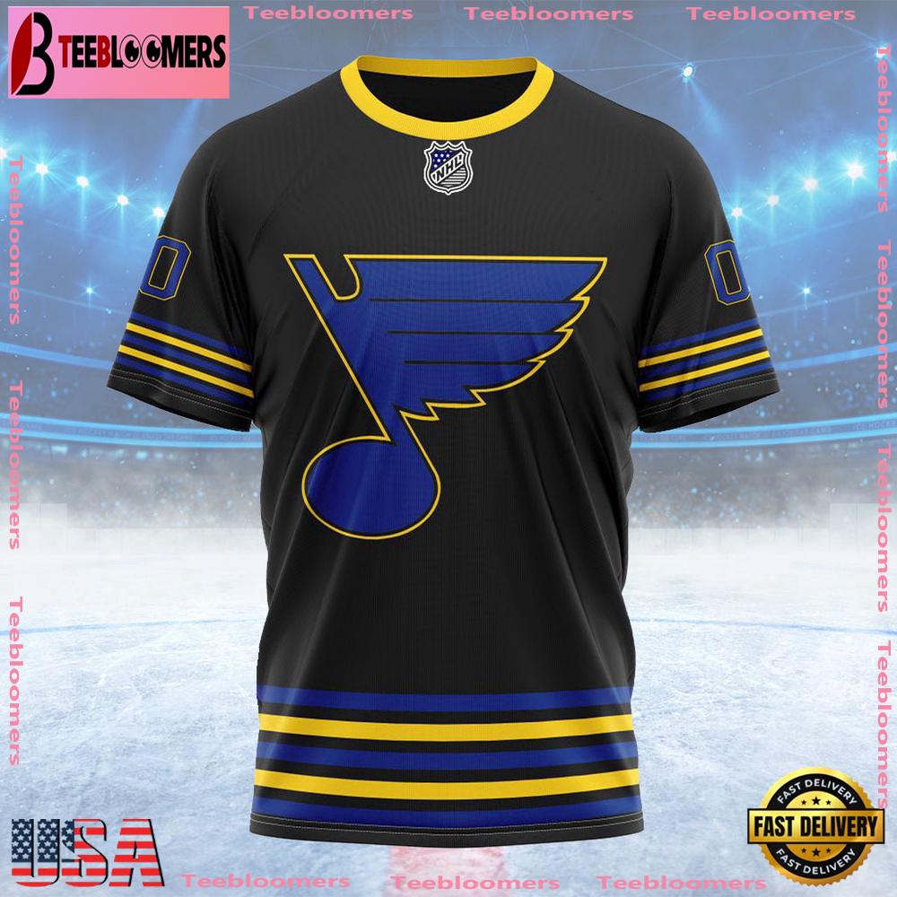 NHL St Louis Blues Special Blackout Design Custom T Shirt, St Louis Blues Shirt