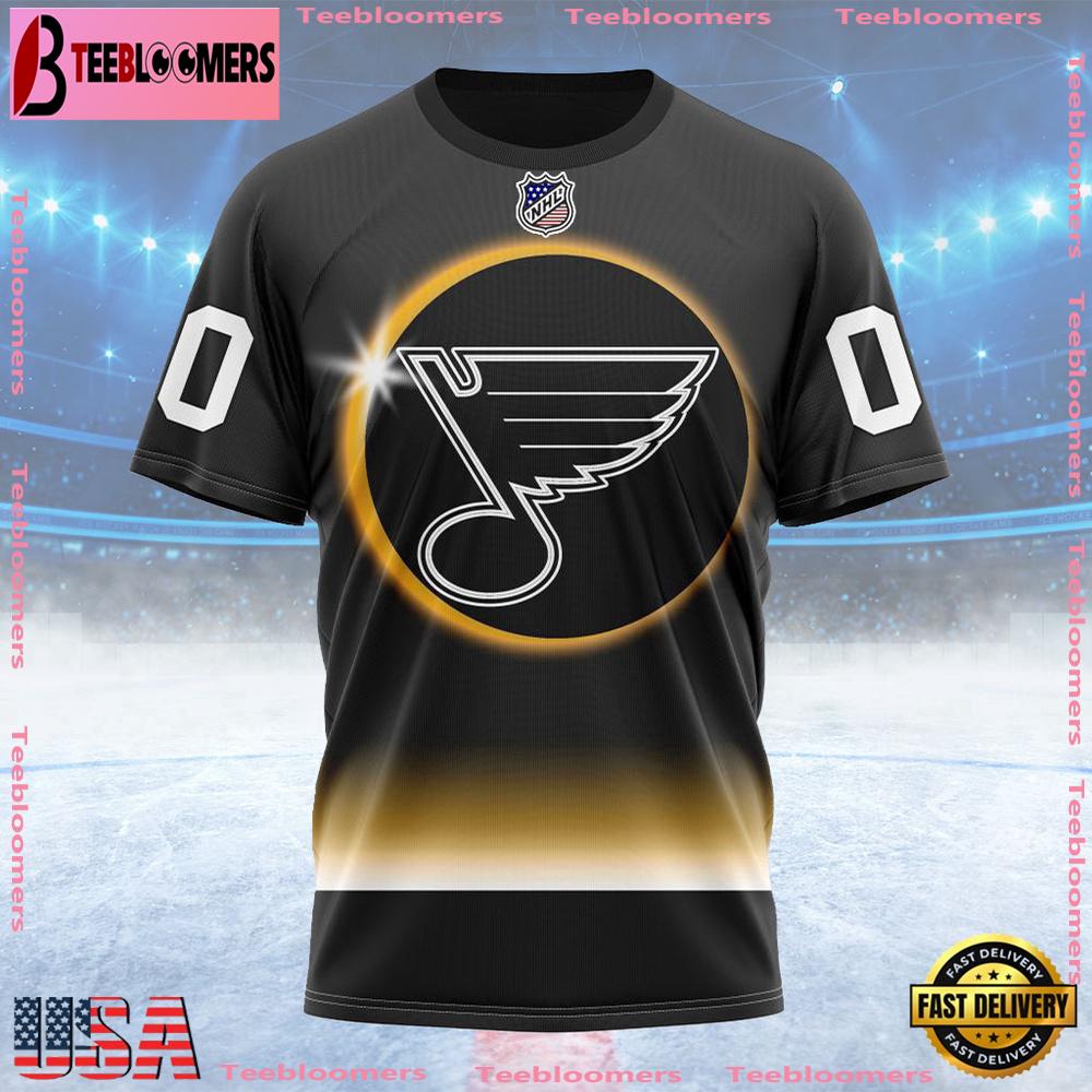 NHL St Louis Blues Special Eclipse Design Custom T Shirt, St Louis Blues Shirt