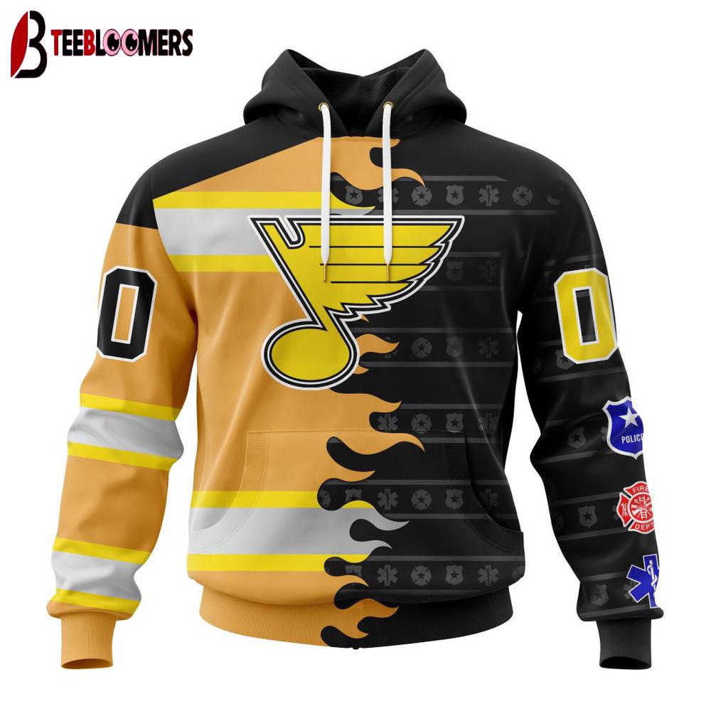 NHL St. Louis Blues Special First Responders 3D Shirt