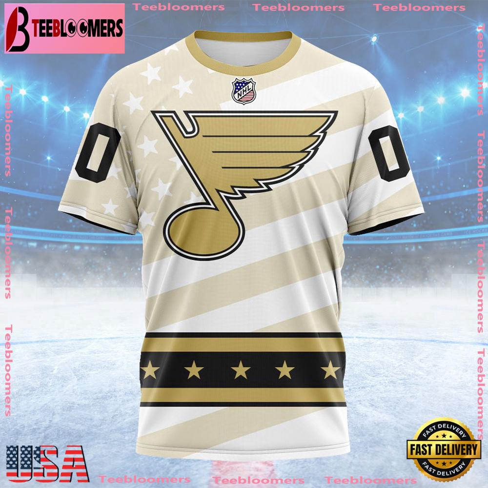 NHL St Louis Blues Special Military Appreciation Design Custom T Shirt, St Louis Blues Shirt