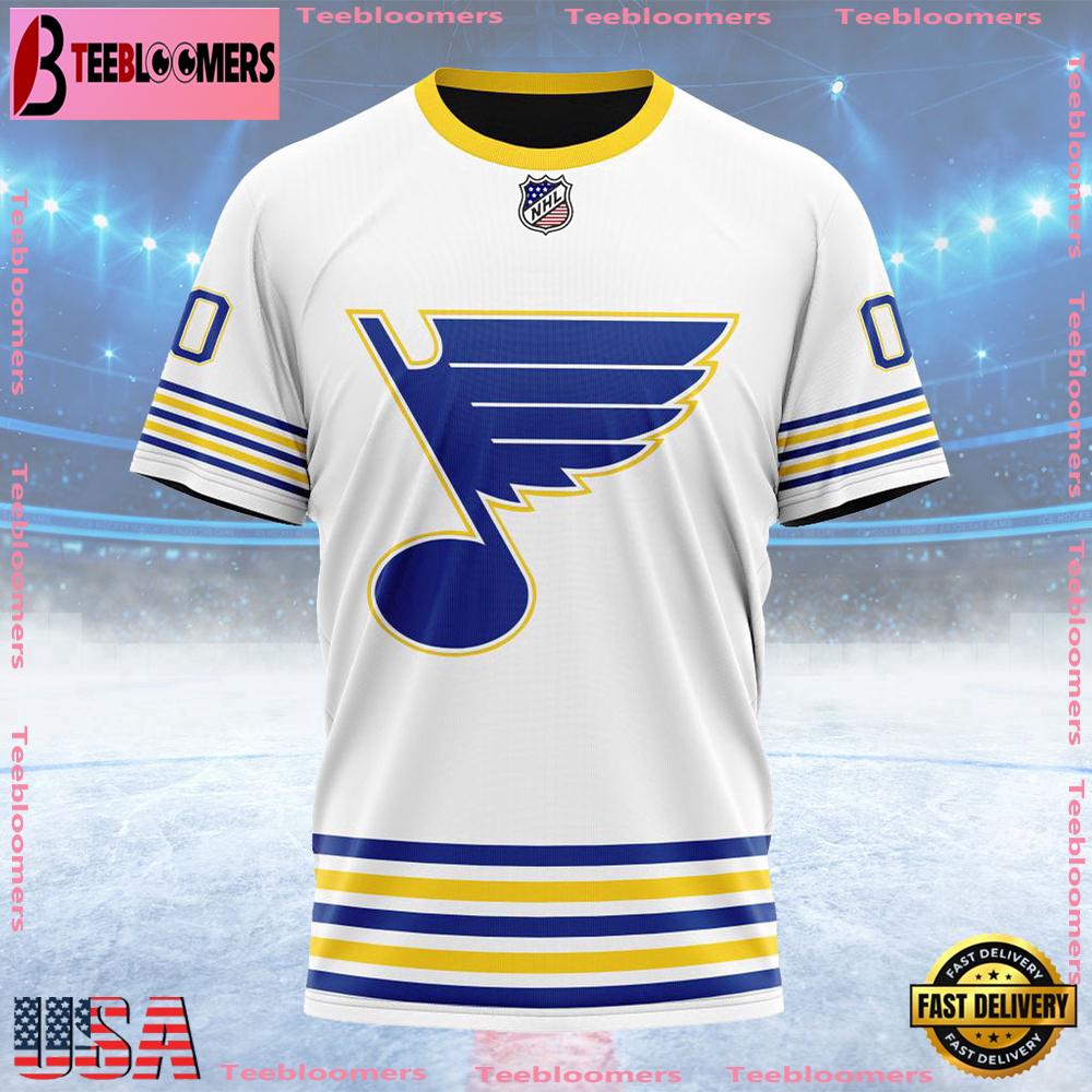 NHL St Louis Blues Special Whiteout Design Custom T Shirt, St Louis Blues Shirt