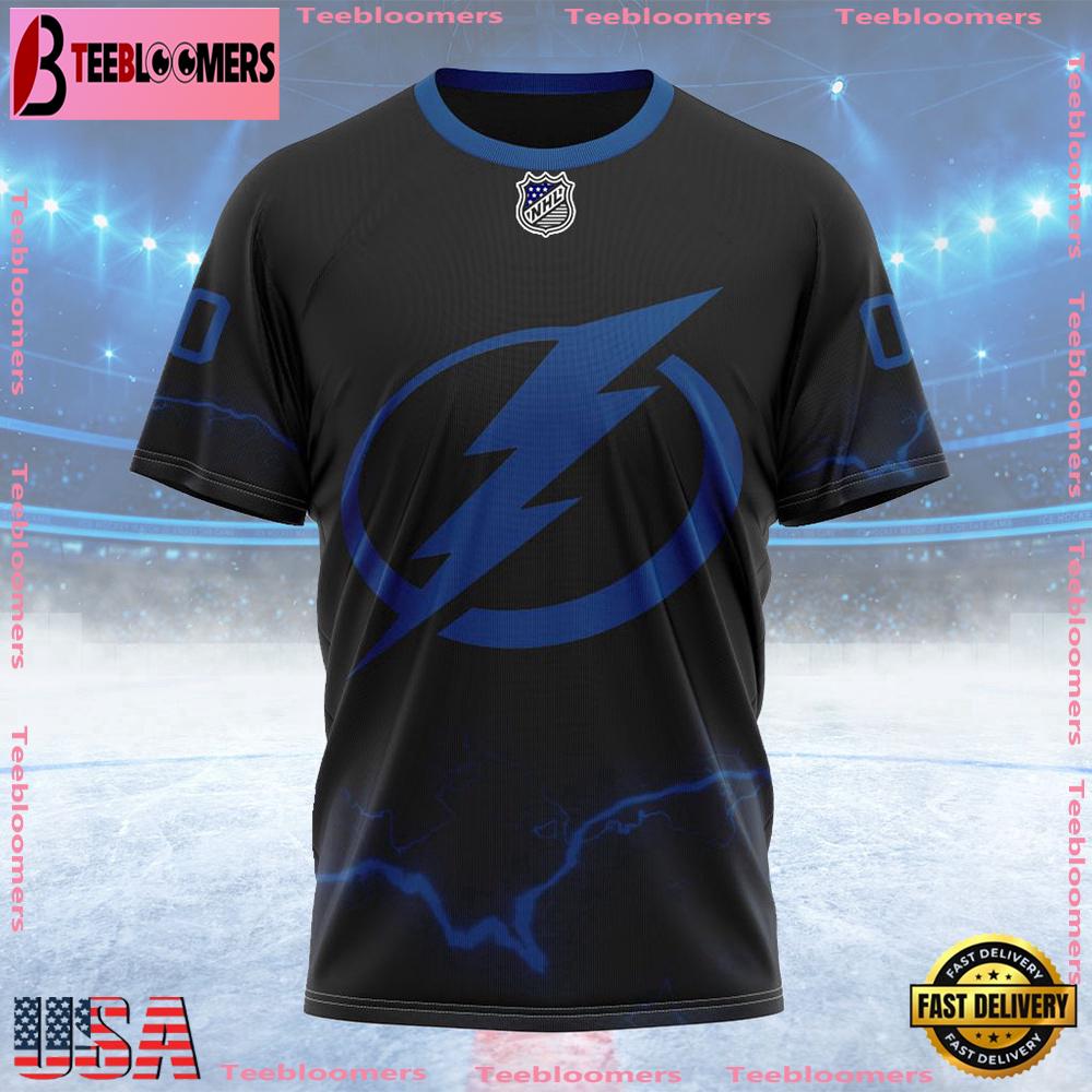 NHL Tampa Bay Lightning Special Blackout Design Custom T Shirt, Tampa Bay Lightning Shirt