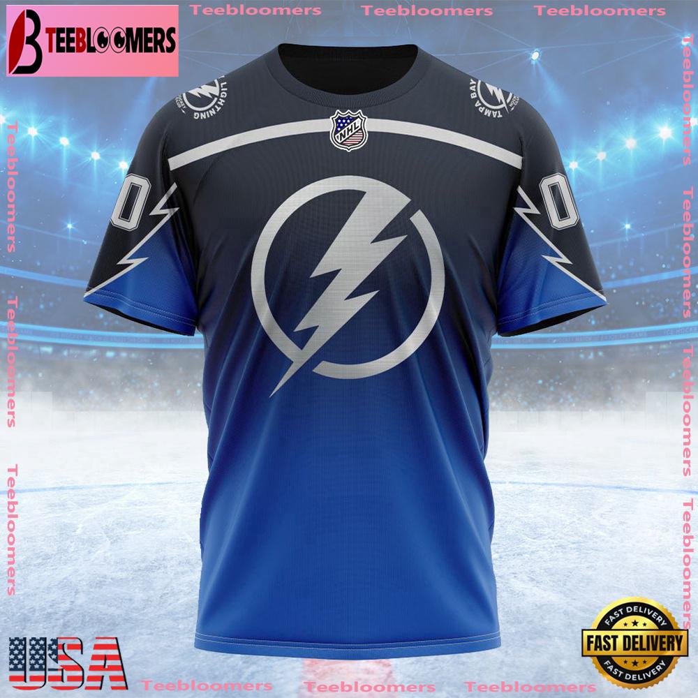NHL Tampa Bay Lightning Special Colour Rush Design Custom T Shirt, Tampa Bay Lightning Shirt