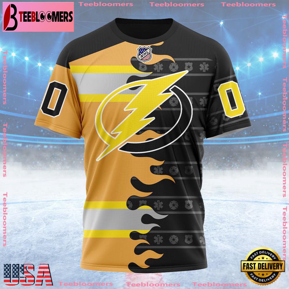 NHL Tampa Bay Lightning Special First Responders Design Custom T Shirt, Tampa Bay Lightning Shirt