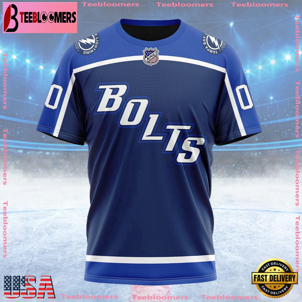 NHL Tampa Bay Lightning Special Reverse Retro Design Concept Custom T Shirt, Tampa Bay Lightning Shirt