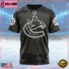 NHL Vancouver Canucks Special Black Camo Design For Veterans Day Custom T Shirt, Vancouver Canucks Shirt