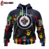 NHL Winnipeg Jets Special Autism Awareness 3D Shirt