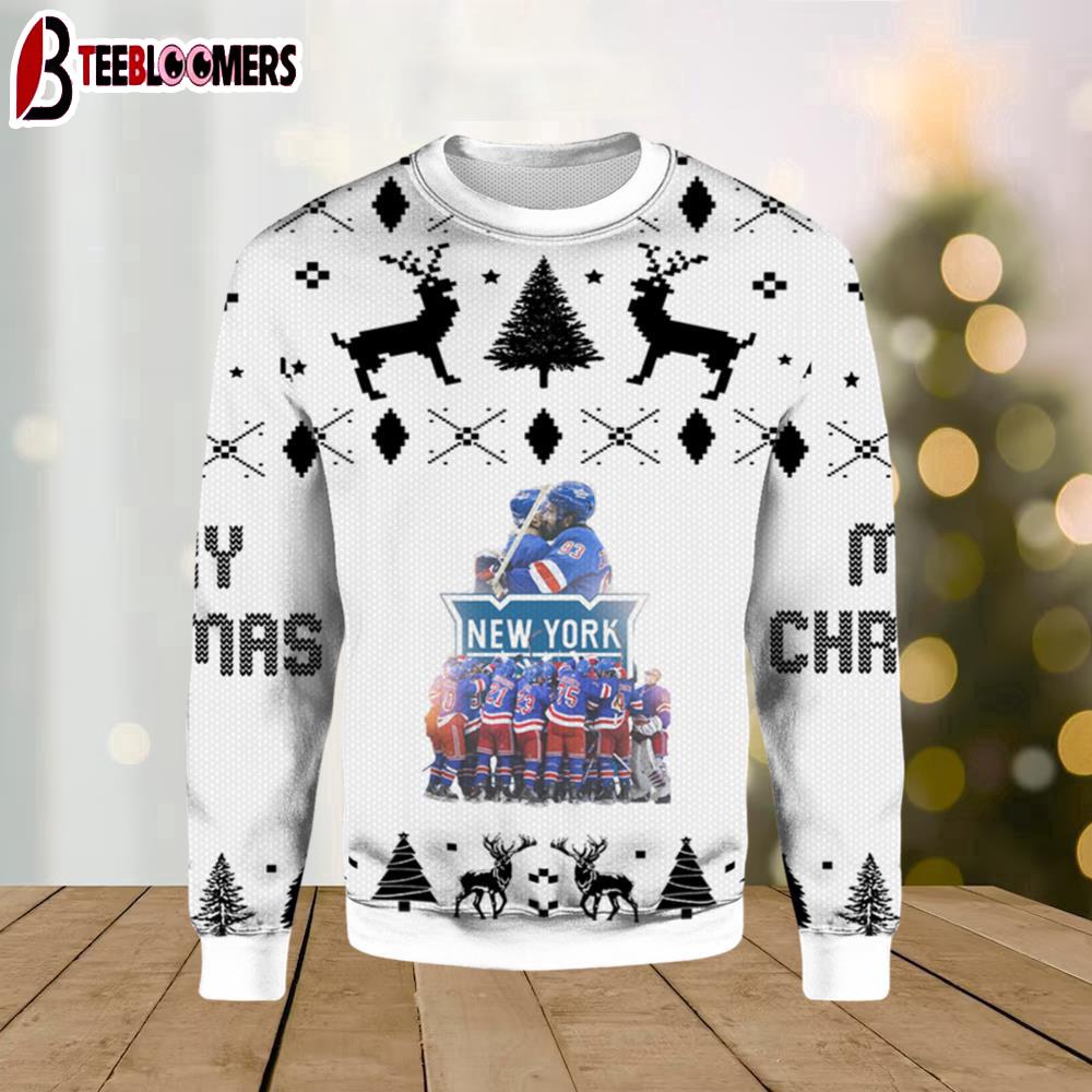 No Quit In New York Ranger Team Ugly Christmas Sweater