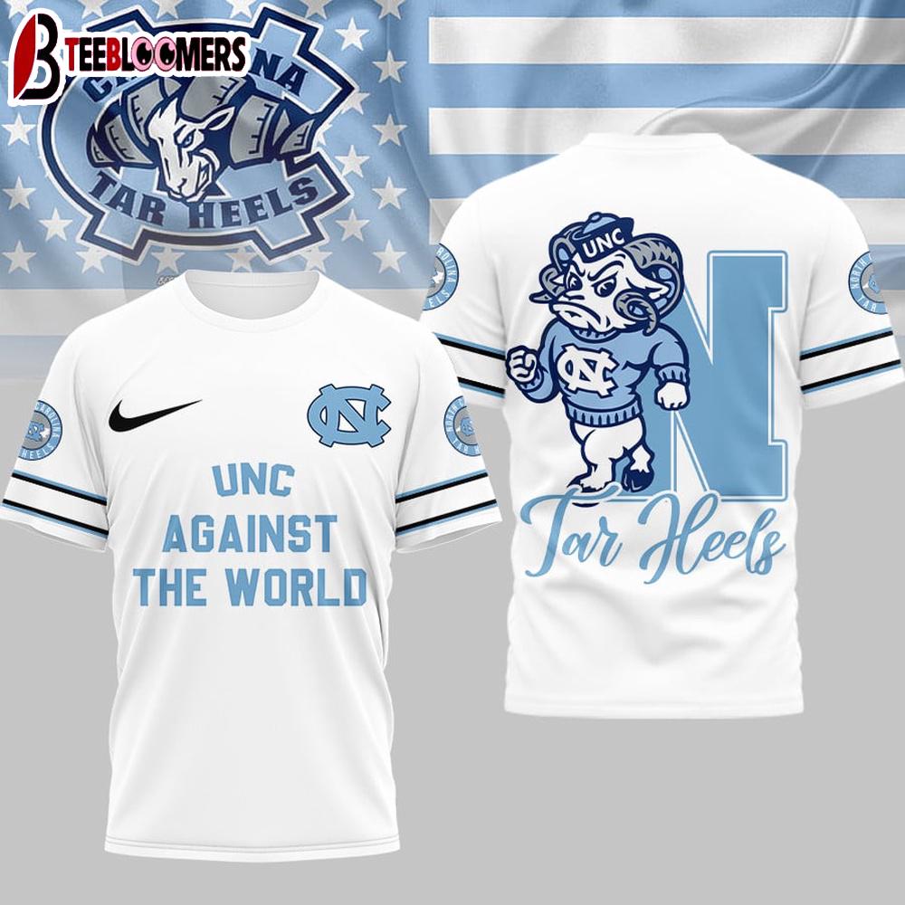 North Carolina Tar Heels NCAA My Team Against The World 3D Shirt For Fans