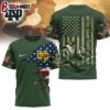Notre Dame Fighting Irish NCAA Veteran 3D Shirt For Fans