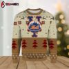 NY Mets Pinstripe Logo Ugly Christmas Sweater