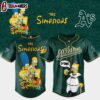 Oakland Athletics MLB x The Simpsons Baseball Jersey Shirts Gift For Fans