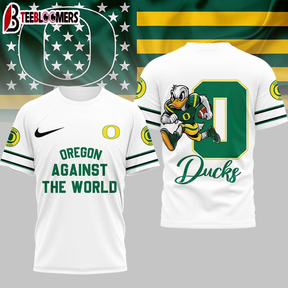Oregon Ducks NCAA My Team Against The World 3D Shirt For Fans