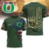 Oregon Ducks NCAA Veteran 3D Shirt For Fans