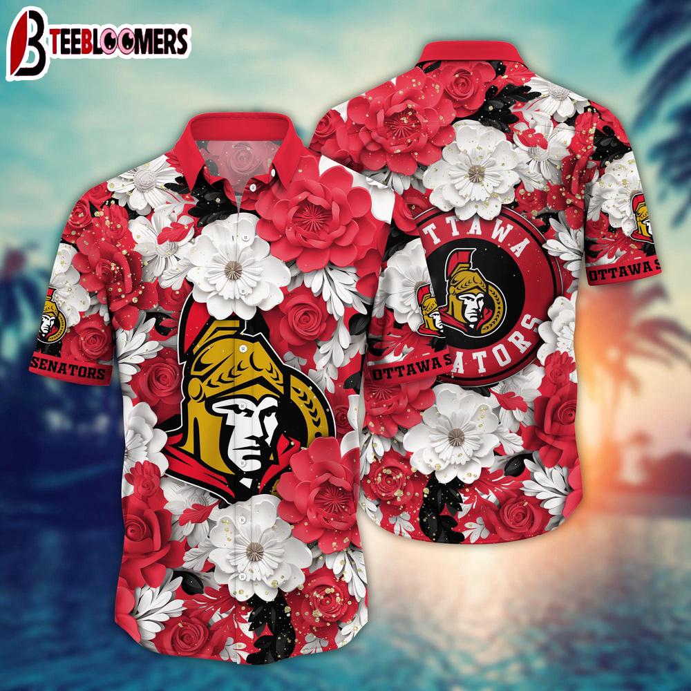 Ottawa Senators Blooming Glory Summer Hawaiian Shirt