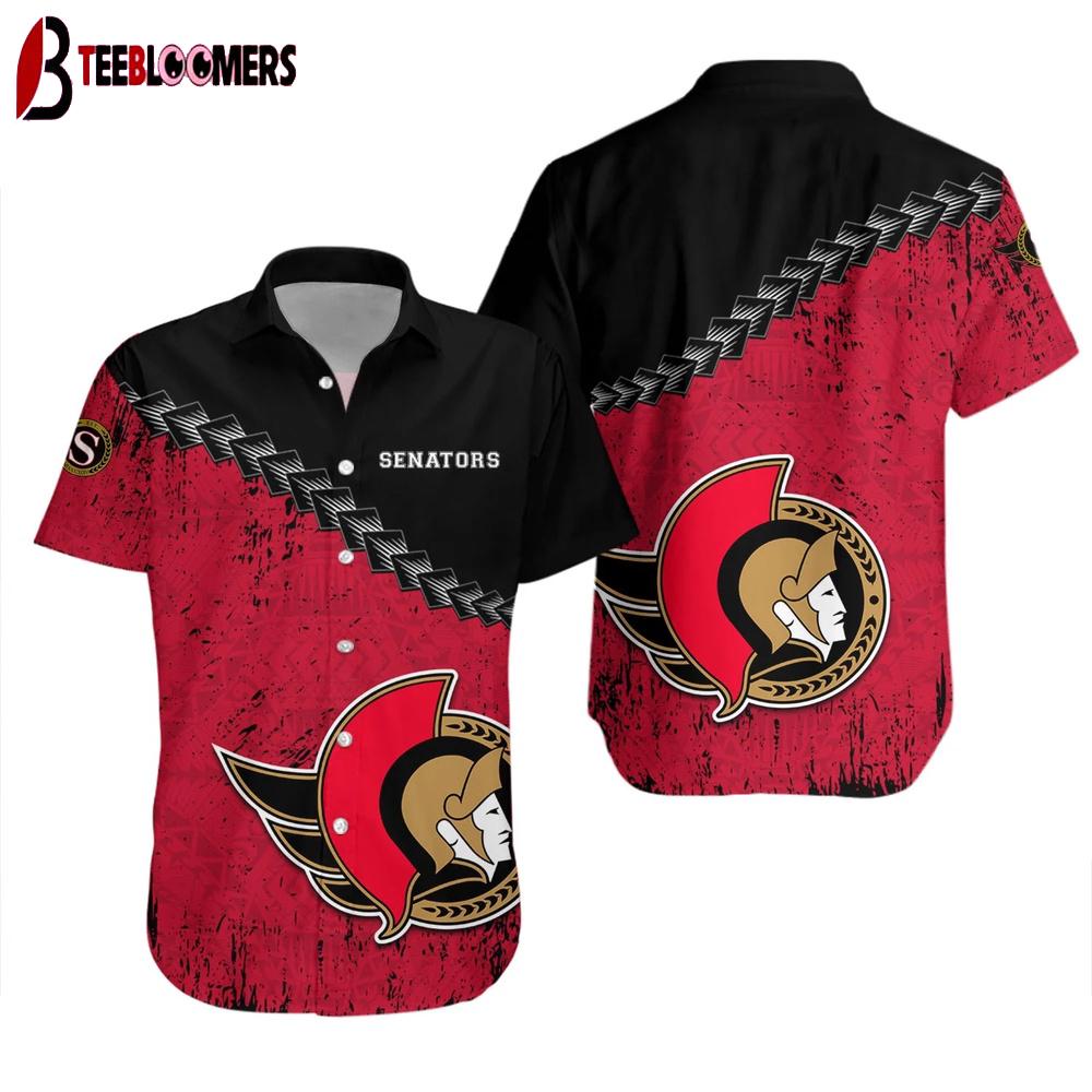 Ottawa Senators Bold Edge Summer Hawaiian Shirt