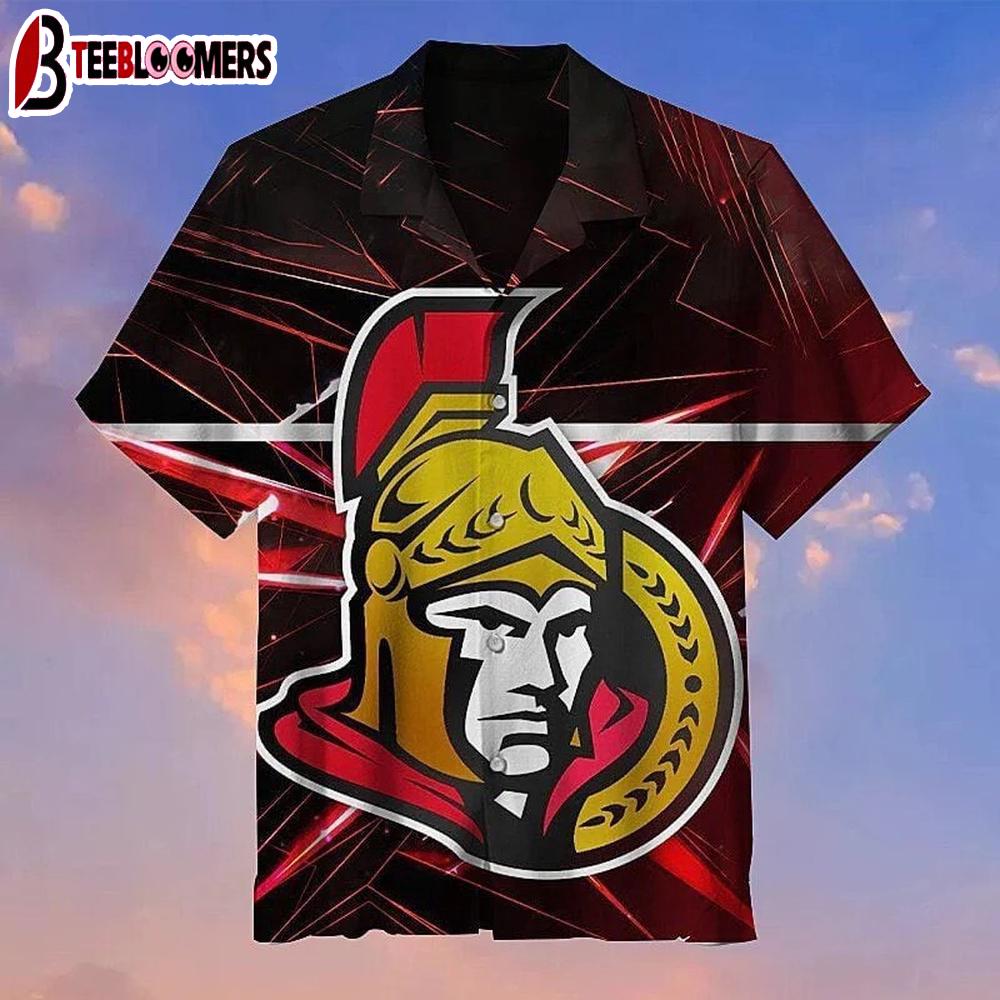 Ottawa Senators Electric Storm Summer Hawaiian Shirt
