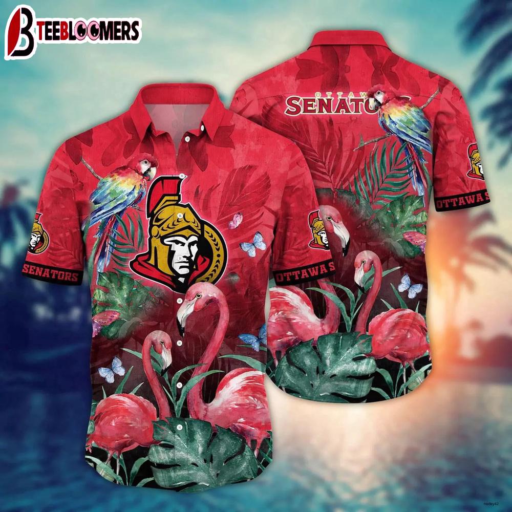 Ottawa Senators Flamingo Paradise Summer Hawaiian Shirt