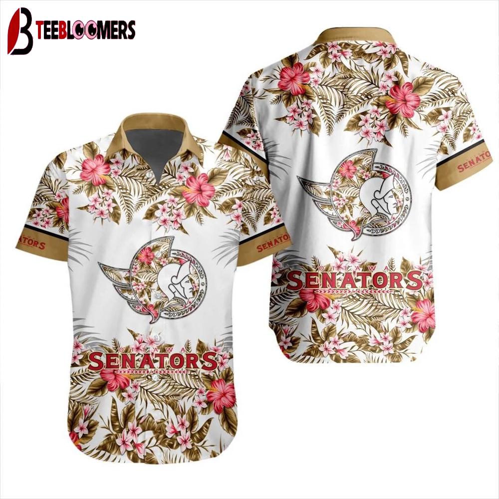 Ottawa Senators Floral Breeze Summer Hawaiian Shirt