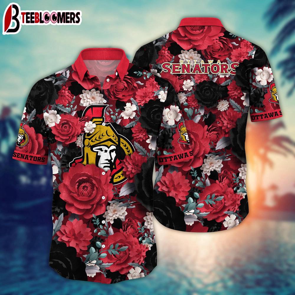 Ottawa Senators Floral Power Summer Hawaiian Shirt