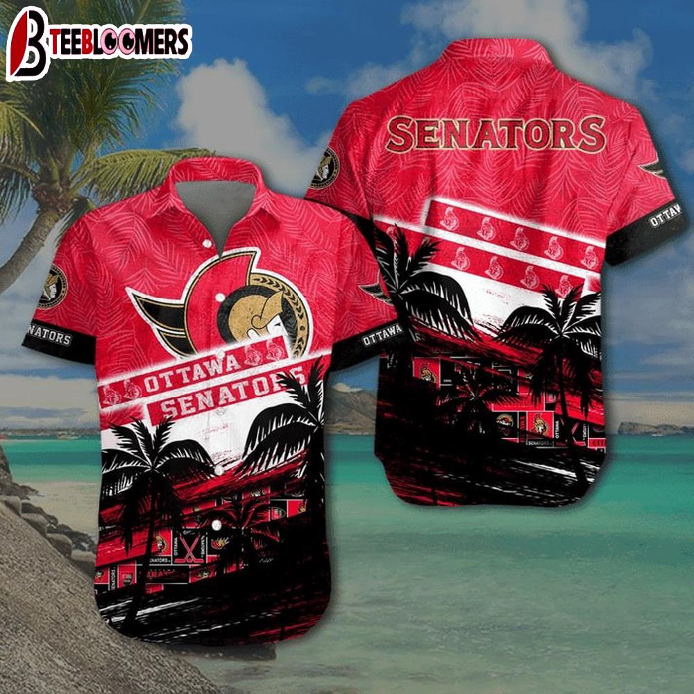 Ottawa Senators Palm Paradise Summer Hawaiian Shirt