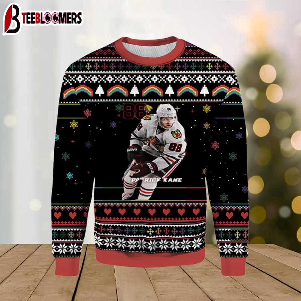 Patrick Kane Chicago Blackhawks Ugly Christmas Sweater