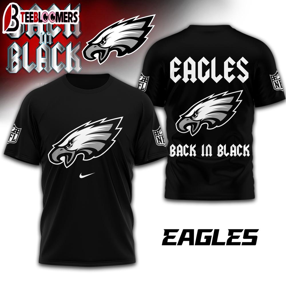 Philadelphia Eagles NFL Back In Black 3D Shirt For Fans