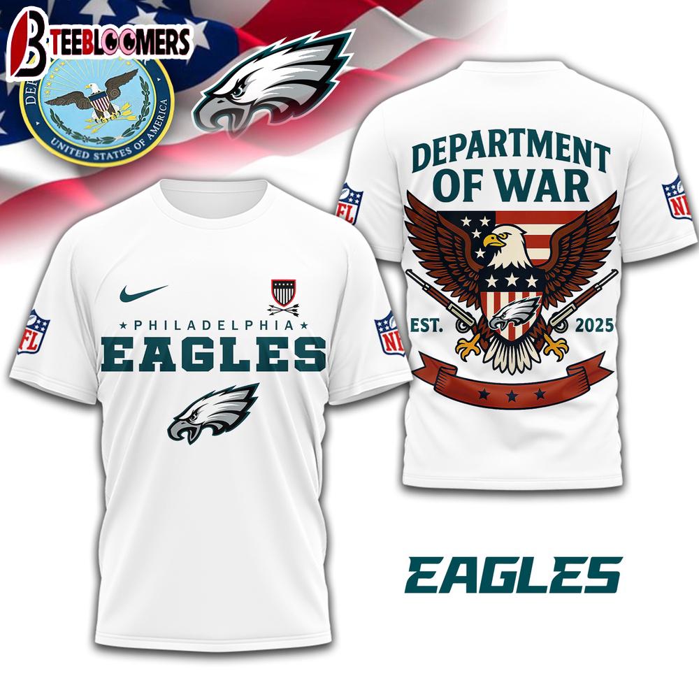 Philadelphia Eagles NFL Department Of War 3D T-Shirt