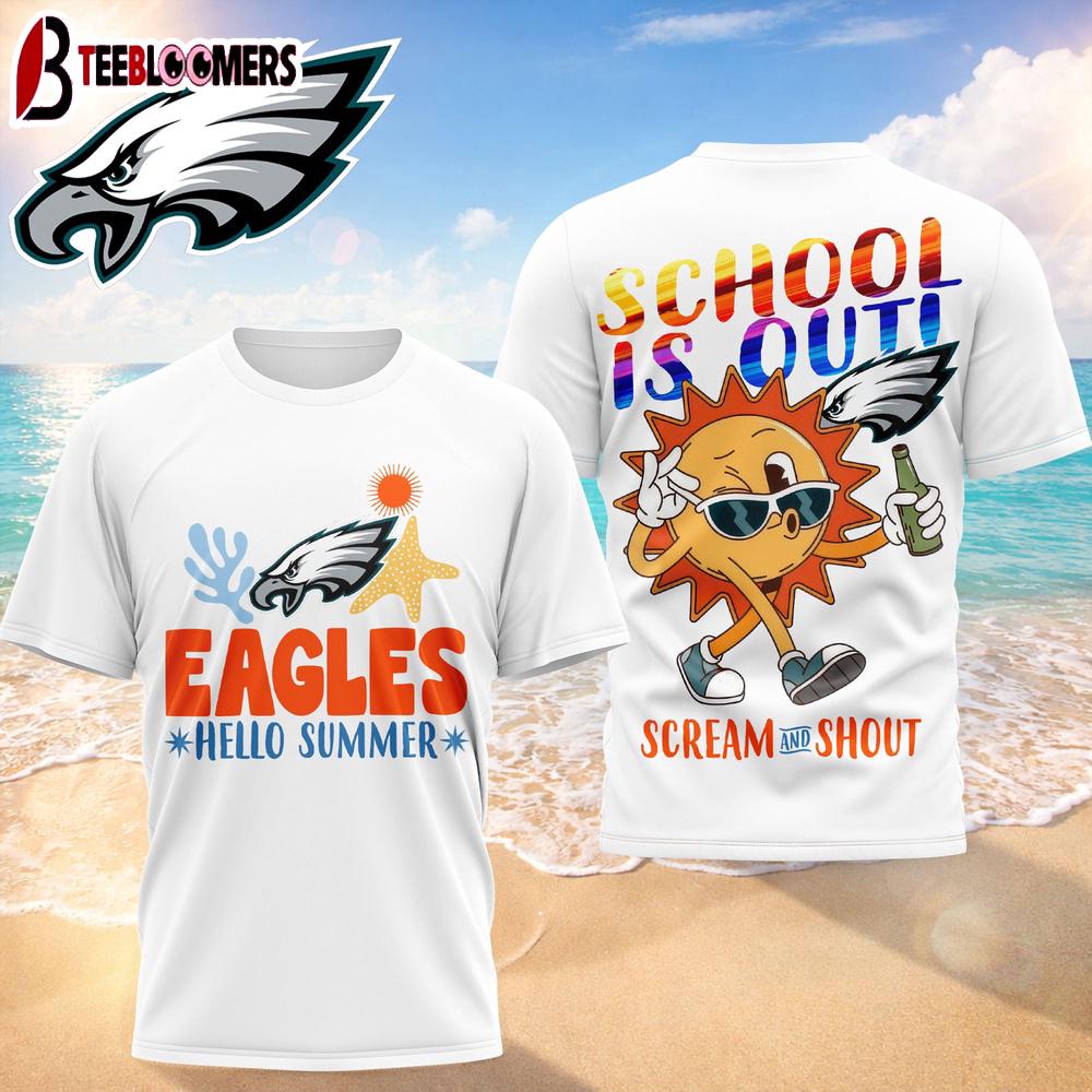 Philadelphia Eagles NFL Hello Summer 3D T-Shirt