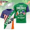 Philadelphia Eagles NFL Irish America 3D T-Shirt For Fans
