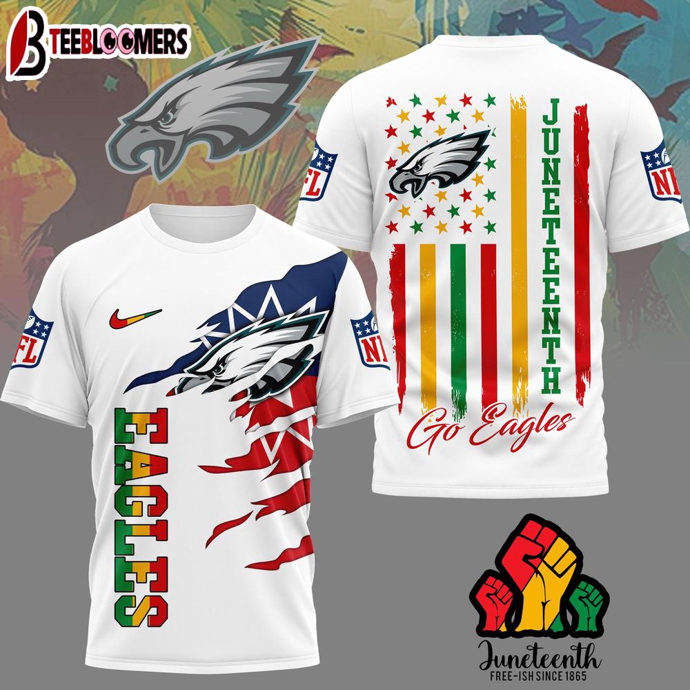Philadelphia Eagles NFL Juneteenth Freedom 3D T-Shirt