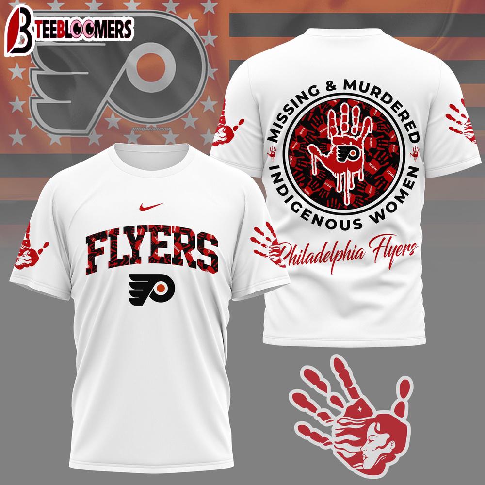 Philadelphia Flyers NHL MMIW Awareness 3D T-Shirt