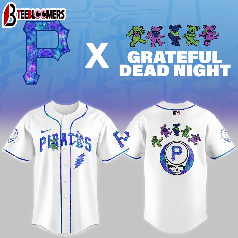 Pittsburgh Pirates MLB x Grateful Dead Night Baseball Jersey Shirt
