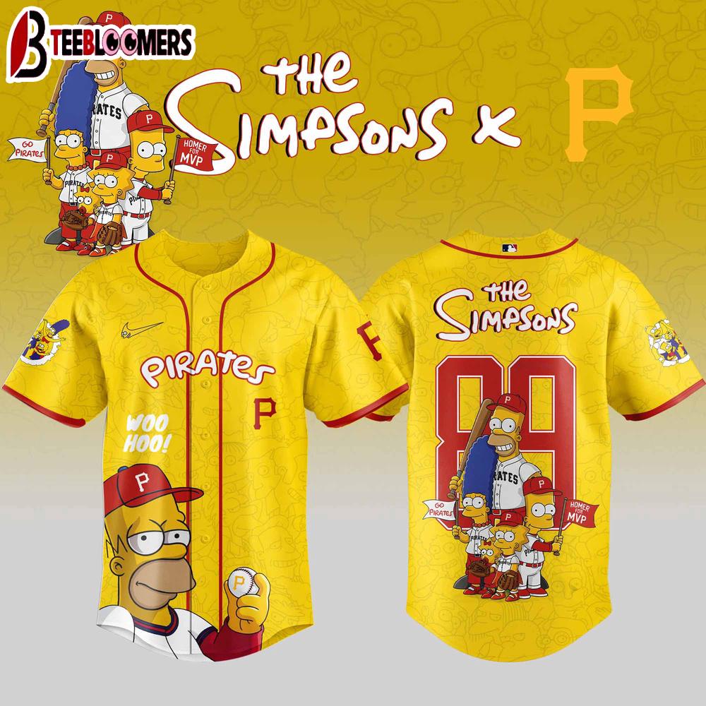 Pittsburgh Pirates MLB x The Simpsons Baseball Jersey Shirt For Fans