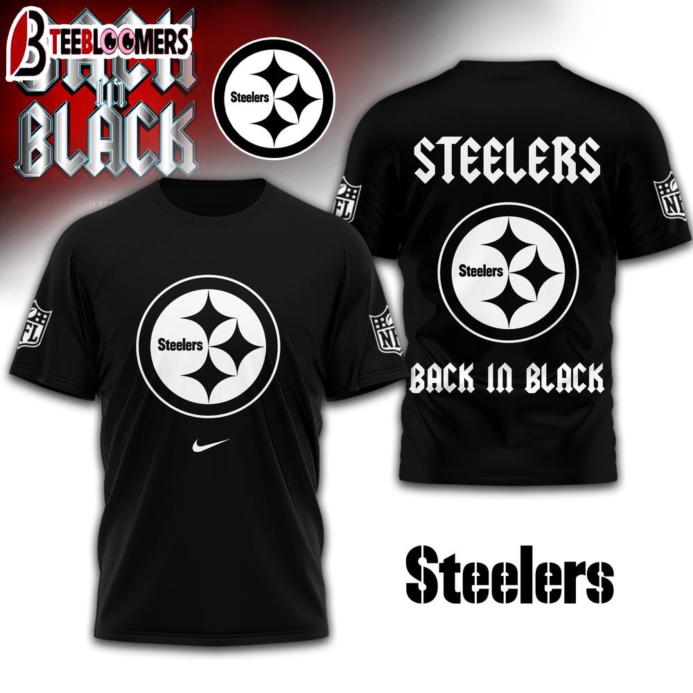Pittsburgh Steelers NFL Back In Black 3D Shirt For Fans