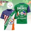 Pittsburgh Steelers NFL Irish America 3D T-Shirt For Fans