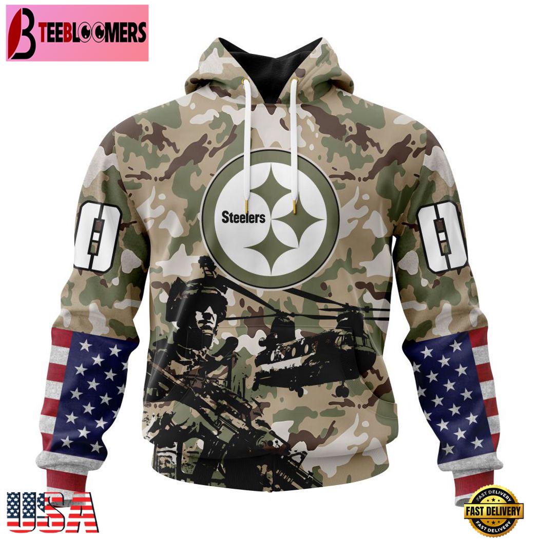 Pittsburgh Steelers Veterans All Over Print Hoodie Pittsburgh Steelers Veterans All Over Print Hoodie