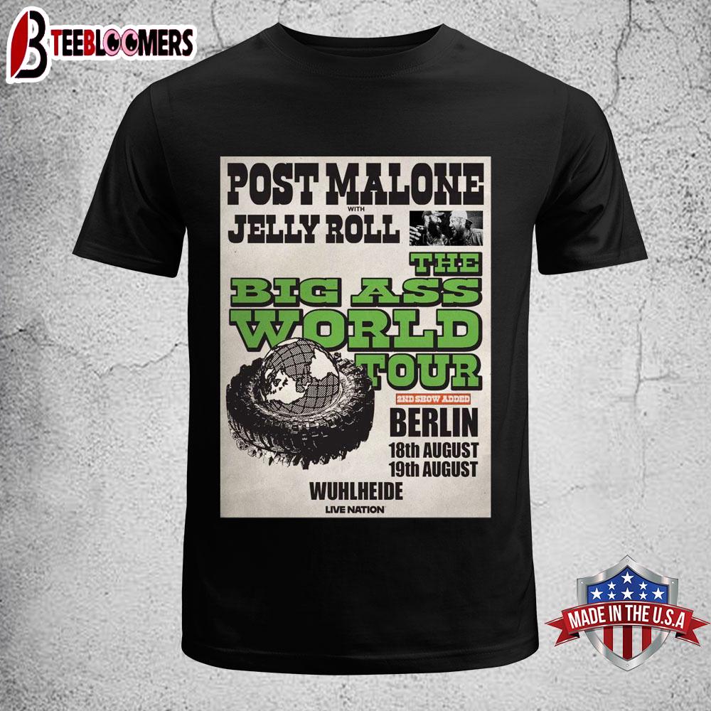 Post Malone The BIG ASS World Tour Aug 18-19 2025 in Berlin & London Unisex T-Shirt