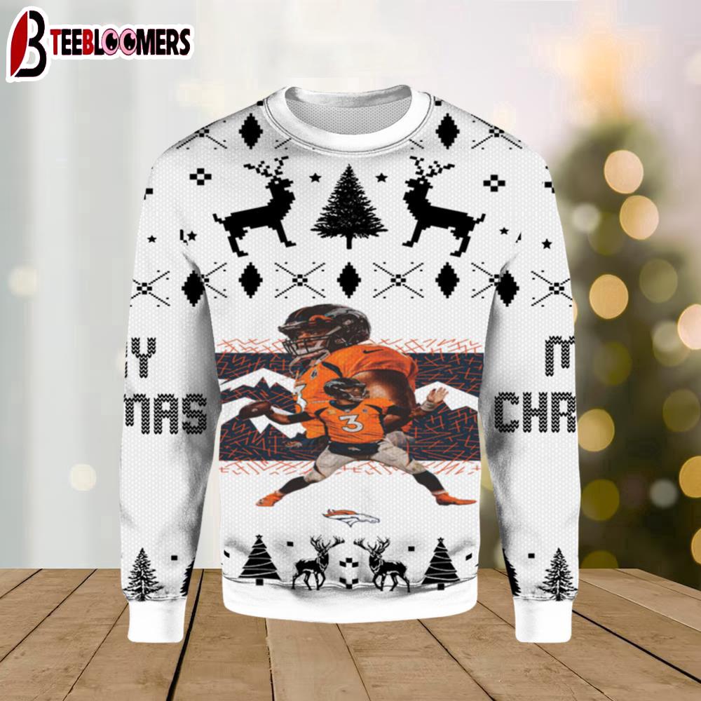 Russell Wilson #3 Broncos Ugly Christmas Sweater