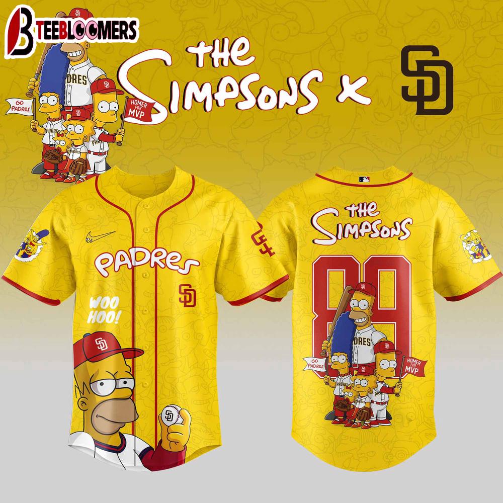 San Diego Padres MLB x The Simpsons Baseball Jersey Shirt For Fans