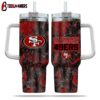 San Francisco 49ers NFL Hunting Tumbler 40Oz Handle