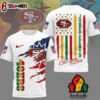 San Francisco 49ers NFL Juneteenth Freedom 3D T-Shirt