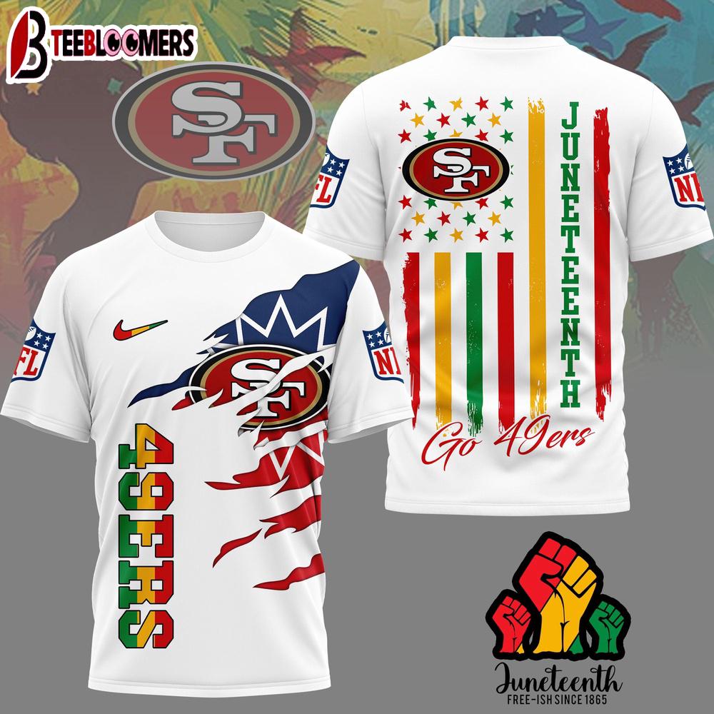 San Francisco 49ers NFL Juneteenth Freedom 3D T-Shirt