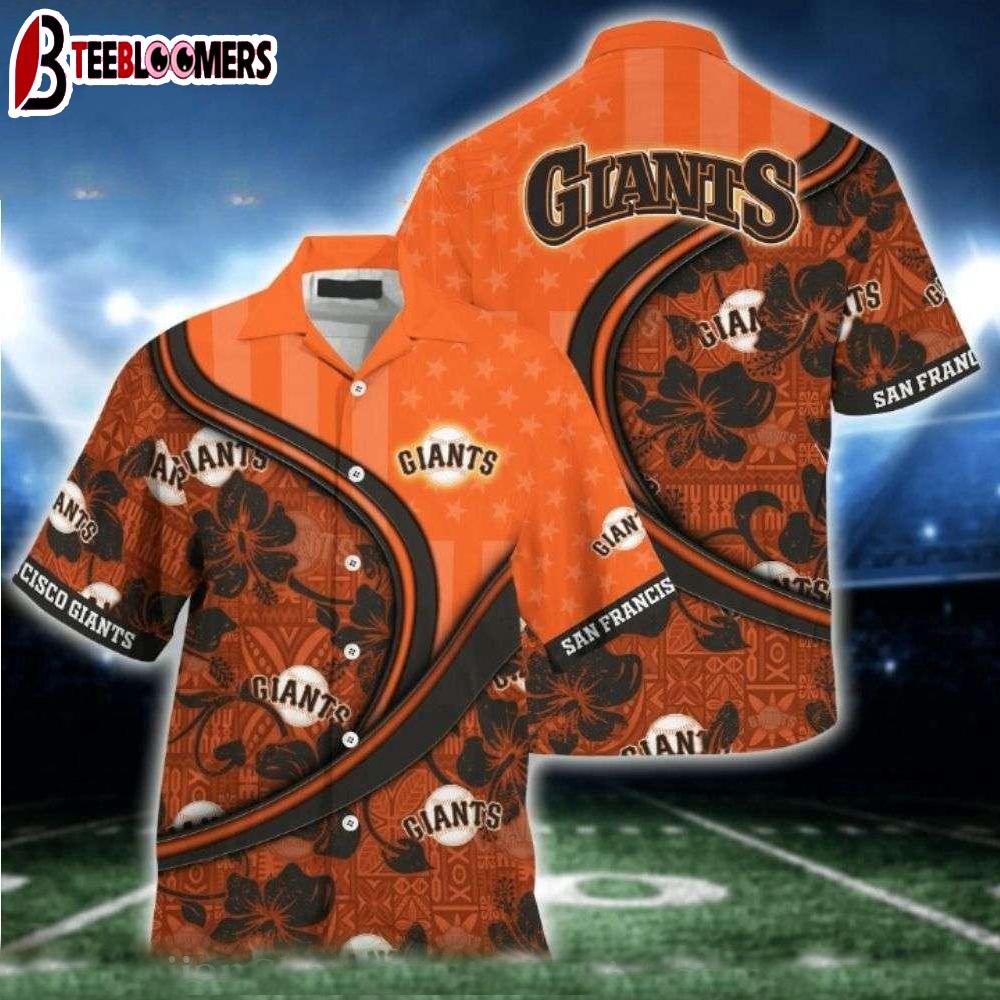 San Francisco Giants Hibiscus Swirl Summer Hawaiian Shirt