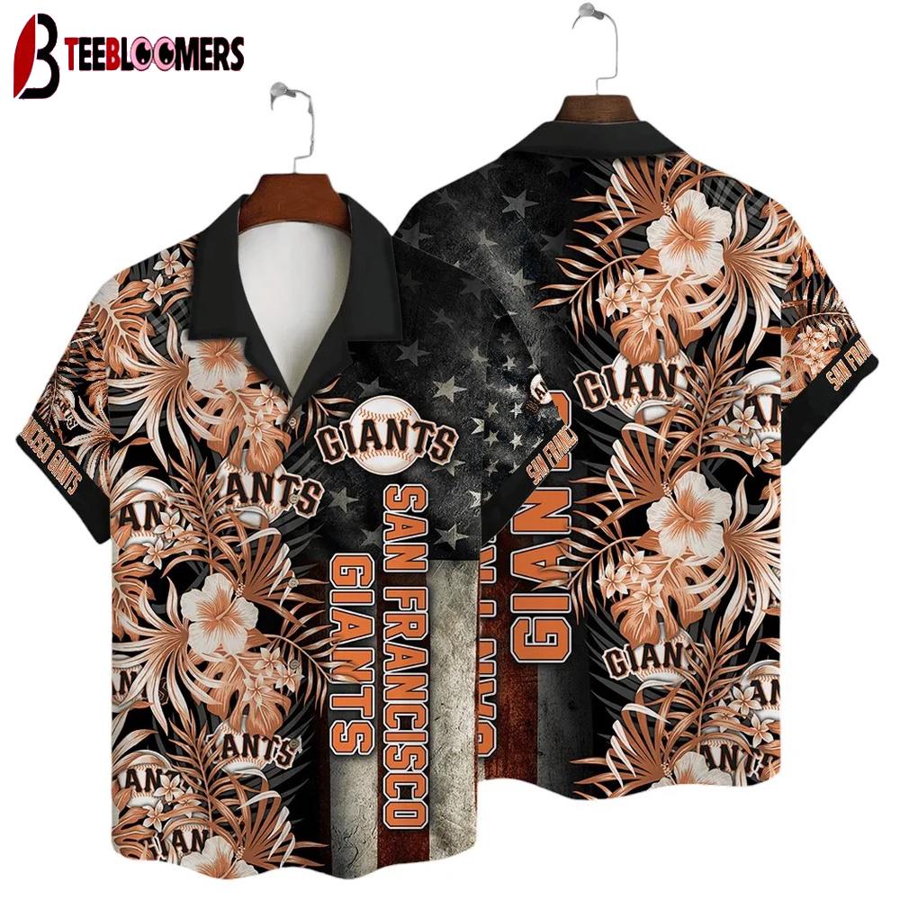 San Francisco Giants Patriot Floral Summer Hawaiian Shirt