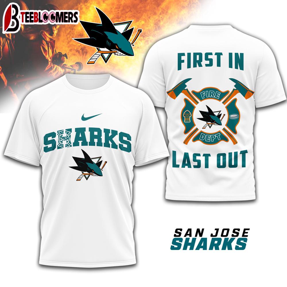 San Jose Sharks NHL Fire Dept 3D Shirt For Fans