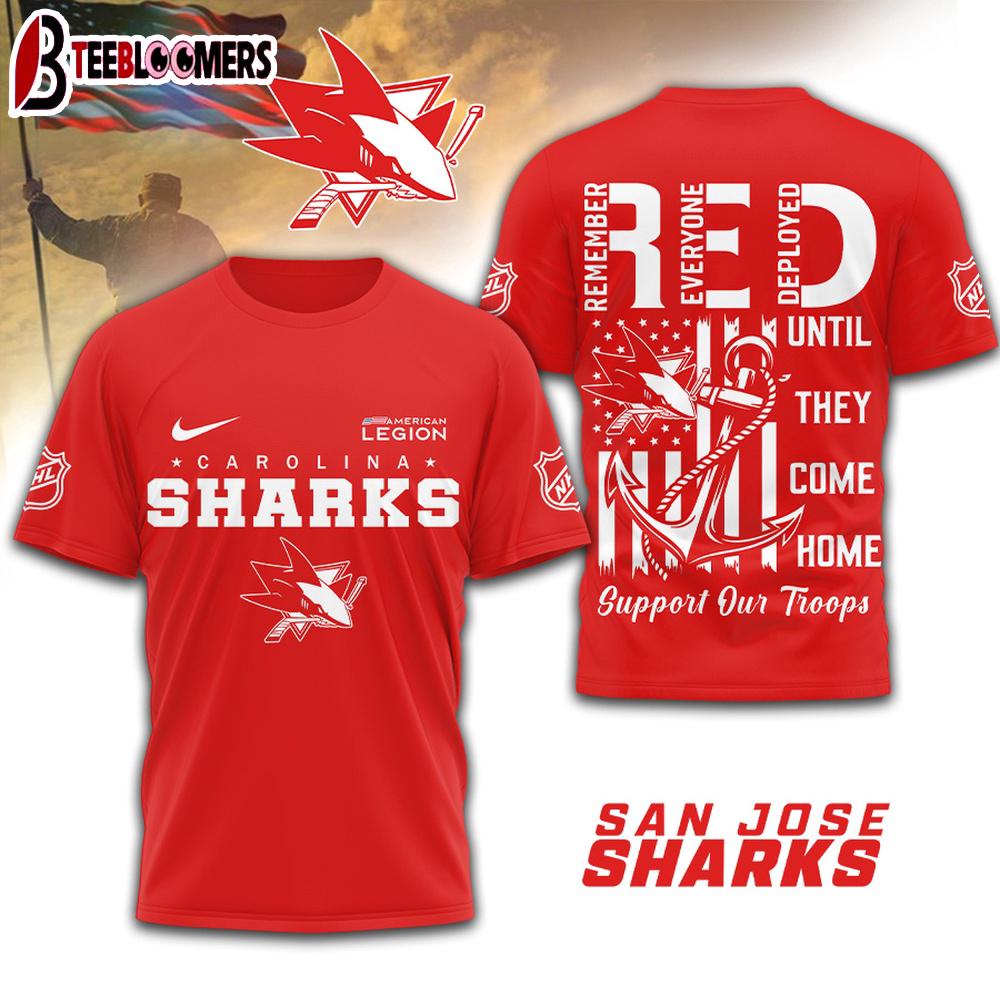 San Jose Sharks NHL Red Friday 3D T-Shirt
