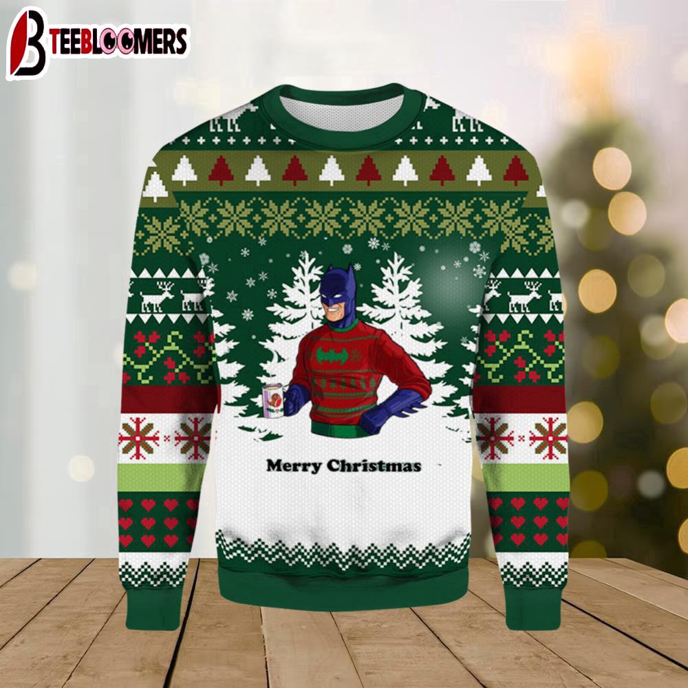 Santa Claus Riding Reindeer Merry Christmas Funny Ugly Sweater
