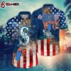 Seattle Mariners 4TH Of July Red White Summer Hawaiian Shirt