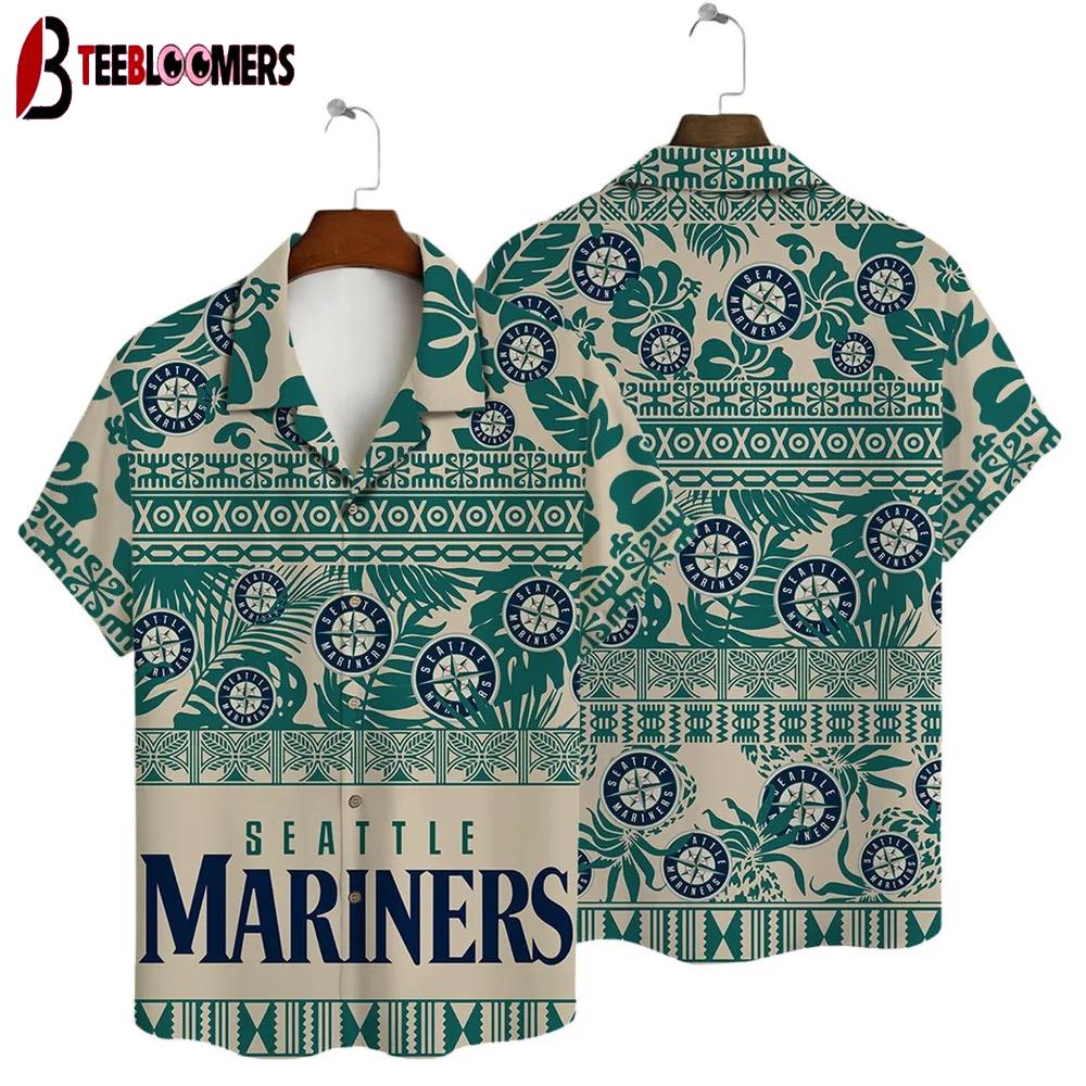 Seattle Mariners Tropical Palms Summer Hawaiian Shirt